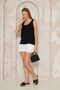 Women's Black 100% Cotton Muslin Dirty Stitching Strappy Layered Casual Basic Undershirt Blouse 3423242 - 4