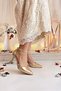 Women's Gold Evening Dress Shoes 7 cm (Full Fit) - 7