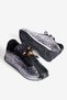 Women's Sneaker Snake Patterned Lace-Up Sports Shoes Veska Black - 4