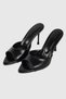 Gloria black matte single strap women's high heeled shoe - 4