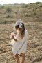 Vintage Collared Children's Ecru Dress - 5