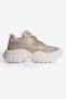 Women's Sneaker Thick Sole Gold Snake Print Detailed Lace-Up Sports Shoes Stellix Beige - 2