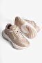 Women's Sneaker Thick Soled Lace-Up Sports Shoes Ravix Beige - 4