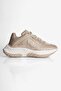 Women's Sneaker Thick Soled Lace-Up Sports Shoes Ravix Beige - 2