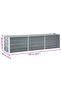 Garden Raised Bed Galvanised Steel 240x40x45 cm Grey - 3