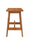 Stool 45x29x45 cm Rectangular Solid Wood Acacia - 2