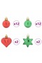 Christmas Bauble Set 40 pcs Red and Green Plastic - 4