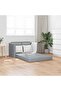 Floor Sofa Bed 2-in-1 Light Grey 112x174x55 cm Fabric