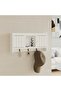 Key Cabinet White 40x8.5x20 cm Engineered Wood&Steel