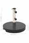 Parasol Base Granite 20 kg Round Black - 3