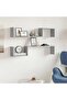 Wall Shelf 2 pcs Concrete Grey 100x15x20 cm Engineered Wood