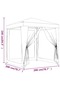 Party Tent with 4 Mesh Sidewalls Anthracite 2x2 m HDPE - 6