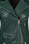 Egoist Women's Green Short Biker Leather Jacket 25Wgm57941M - 5