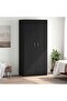 Wardrobe Black 90x52x200 cm Engineered Wood