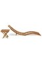Folding Sun Lounger with Table Solid Teak Wood - 2