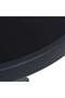 Garden Table Black 60 cm Steel and Glass - 2