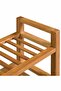 Shoe Rack with 3 Shelves 100x27x60 cm Solid Oak Wood - 4