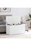 Storage Chest White 84x42x46 cm Engineered Wood