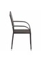 Stackable Outdoor Chairs 2 pcs Poly Rattan Brown - 4
