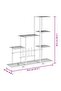 Flower Stand with Wheel 94.5x25x92.5 cm Black Metal - 7