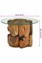 Coffee Table Solid Teak Driftwood 60 cm - 3