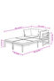 Sun Loungers with Cream White Cushions 2 pcs Acacia Wood - 3