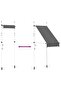 Manual Retractable Awning 100 cm Anthracite - 5