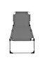 Extra High Folding Senior Sunbed Grey Aluminium - 8