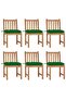 Garden Chairs 6 pcs with Cushions Solid Teak Wood