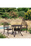 3 Piece Bistro Set Cast Aluminium Bronze