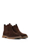 Men's Brown Suede Leather Chelsea Boots 25Wfd670410 - 3