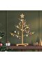 Wooden Christmas Tree with Stand Brown 75 cm Solid pine wood