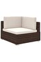 6 Piece Garden Lounge Set with Cushions Poly Rattan Brown - 2