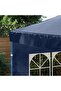 Partytent Sidewall 2 pcs with Window PE Blue - 2