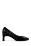 Women's Black Thick Heeled Leather Shoes 25Afd130716