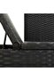Sun Bed with Cushions Poly Rattan Black - 7