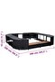 Square Spa Surround Black 268 x 268 x 55 cm Poly Rattan - 6