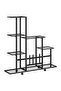 Flower Stand with Wheel 94.5x25x92.5 cm Black Metal - 5