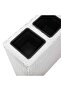 Garden Raised Bed with 4 Pots 2 pcs Poly Rattan White(2x45427) - 5