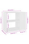 Side Cabinet White 60x30x50 cm Engineered Wood - 3