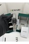 Men's Wristwatch Quartz Silver Steel Band Black Dial with Date Display Dm-00109G-A2 - 2