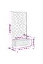 Planter with Trellis Grey Solid Wood Fir - 3