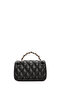 Women's Black Long Strap Quilted Mini Crossbody Bag 26Pbd2003Kp - 6