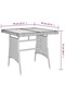 3 Piece Outdoor Dining Set Poly Rattan Black - 7