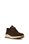 Men's Brown Lace-Up Thick Sole Sneakers, Nubuck Genuine Leather Casual Sneaker 25Wfd6759V3 - 6