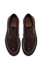 Men's Brown Lace-Up Thick Sole Leather Casual Shoes 25Wfd6042Ft - 7