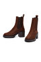 Women's Brown Thick Heeled Suede Chelsea Boots 25Wfe251610 - 3