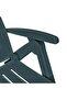 Sun Lounger with Footrest Plastic Green - 4