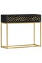 Console Table Black and Gold 90x30x75 cm Solid Mango Wood - 6