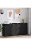 Sideboard Black 160x36x75 cm Engineered Wood